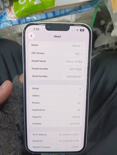 iphone 14plus 128GB