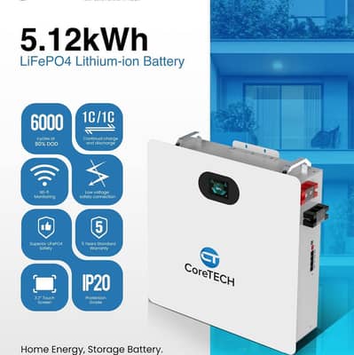 CT Lux watt -51.2 v 100 ah with wifi