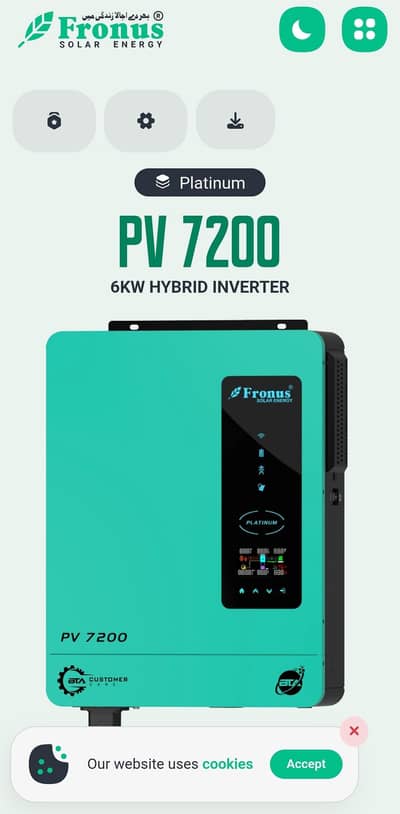 Fronus P7200 plus 4 Tubular batteries