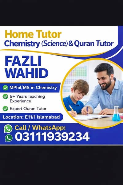 science (chemistry) and Quran tutor