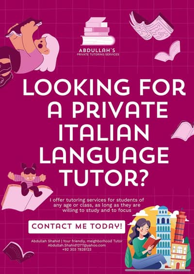 Italian Tuition – Private & Flexible Sessions