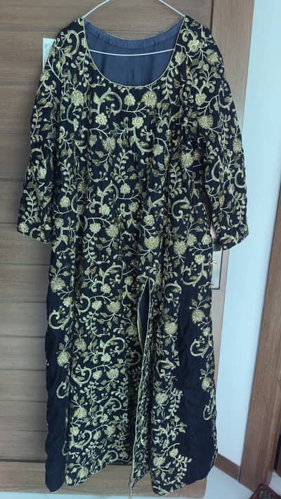 Velvet Front Slit Shirt