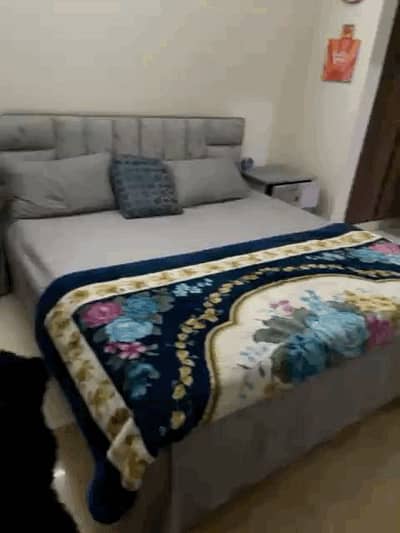 Wodden inside covered with linen embroidered cloth