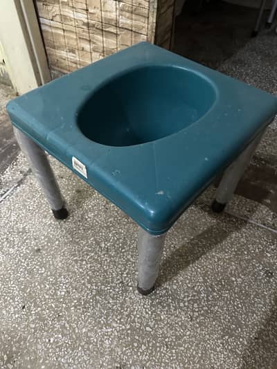 Plastic commode stool