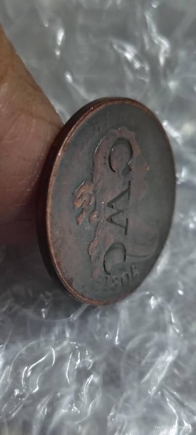 USA ANTIQ 1808, DRAPD BUST HALF CENT, OLD COIN, CWC STAMPED, RARE COIN
