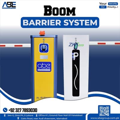 Boom Barrier with Integrated UHF RFID E-Tag System