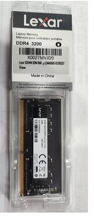 Lexar 8GB DDR4 RAM, 3200 MHz, 260-Pin DDR4 SODIMM Laptop Ram,