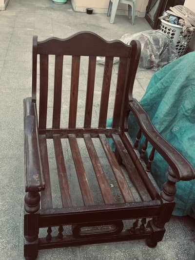Wooden Sofa Set used