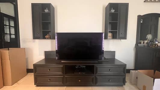 Console Tables - TV console with two hanging - Tv Console Tables