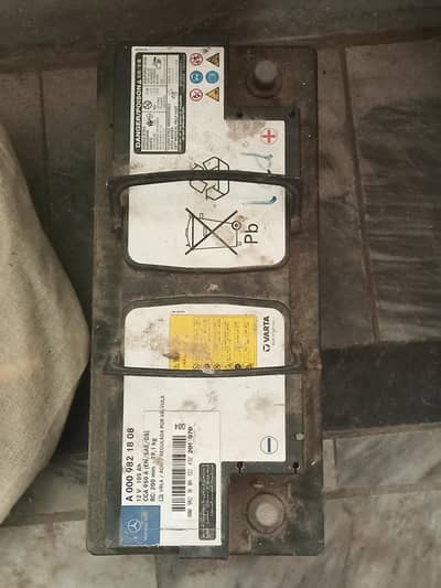 Varta 12V 105Ah AGM Battery (Dead/Scrap) - Original Mercedes Part