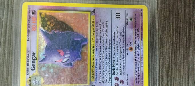 Gengar Stage 2 1995 Pokemon Card Limited Edition