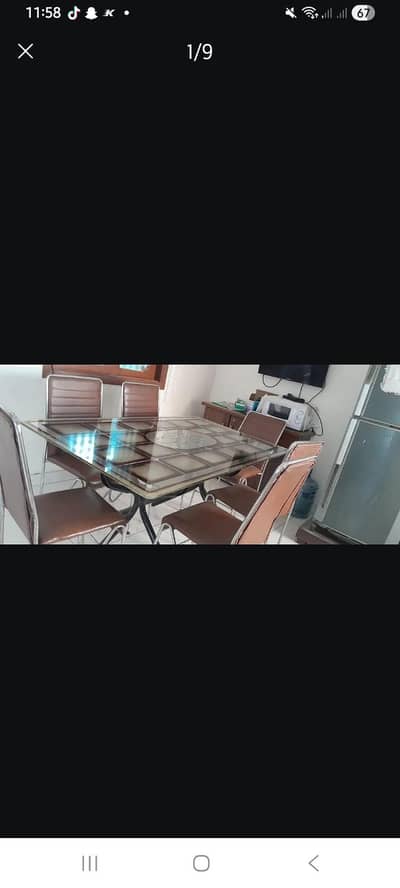 Dinning table with 6 chairs