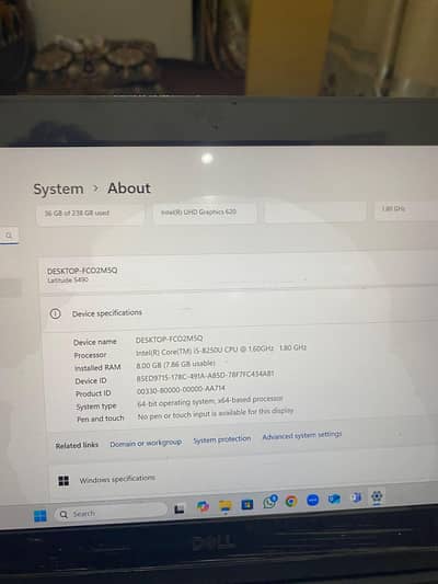 Dell laptop personal used