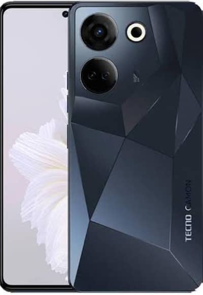 tecno common 20 touch crack panel mai konpy  dout hai black