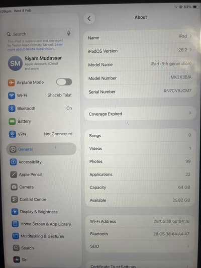 Ipad generation 9 64 gb