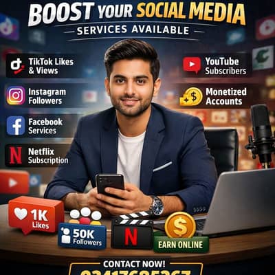 Tiktok,Followers Likes,Views,Monitize,YouTube,Social Media Services