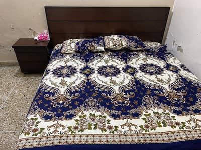 Super King Size Bed with Mattress & Side Tables for Sale