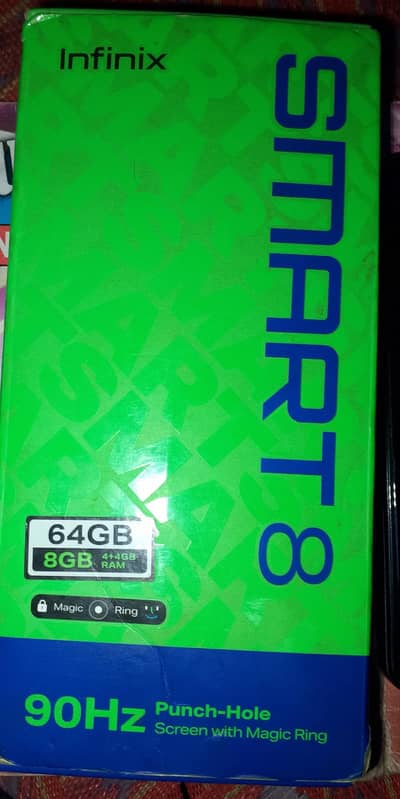 Infinix smart8. Box and Mobile 10/10