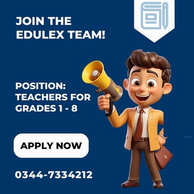 Teachers for Grades 1 - 8 (Arabic / Quran e Pak) included