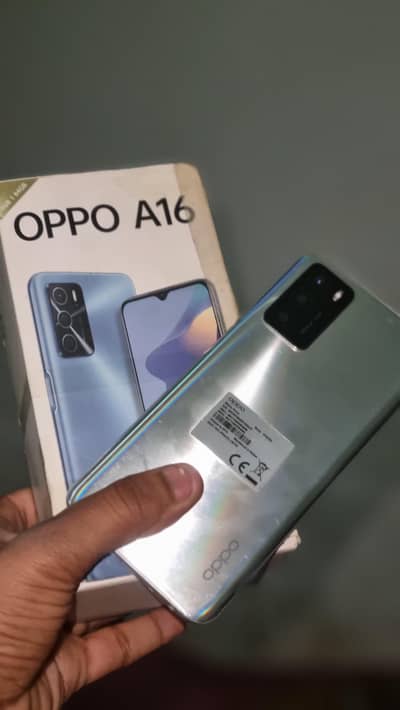 oppo A 16 10 by 10 condition with Boks charjar no dat no sahid