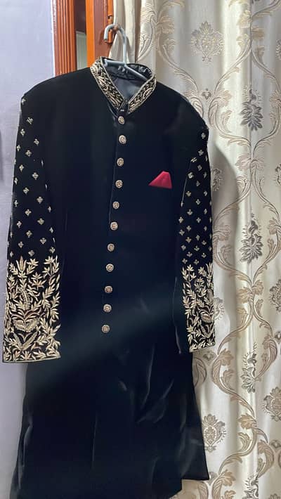 Velvet sherwani