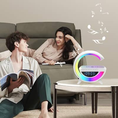 Night Light Wireless Phone Charger Bluetooth Speaker Alarm Clock