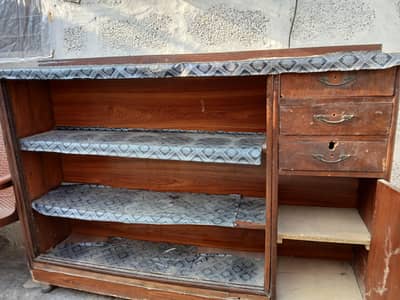 almarih / book shelve / drawers made of solid wood