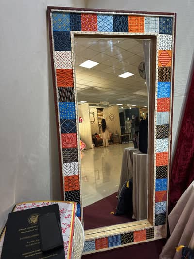 Hand embroidered mirrror