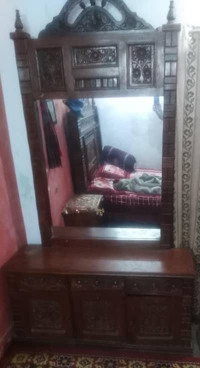 pure chinioti wood made dressing table with drawers for sale