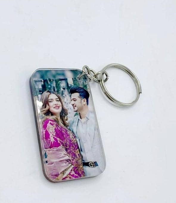 Customised Double-Sided Acrylic Photo Keychain | Personalised Picture Keyring Gift