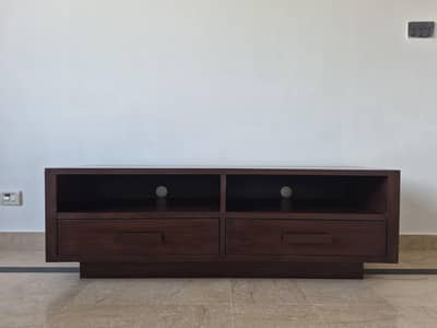 TV Console Table made of Sheesham/Real Wood with modern design