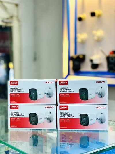 4 cameras complete setup Rs30000    3 years warranty