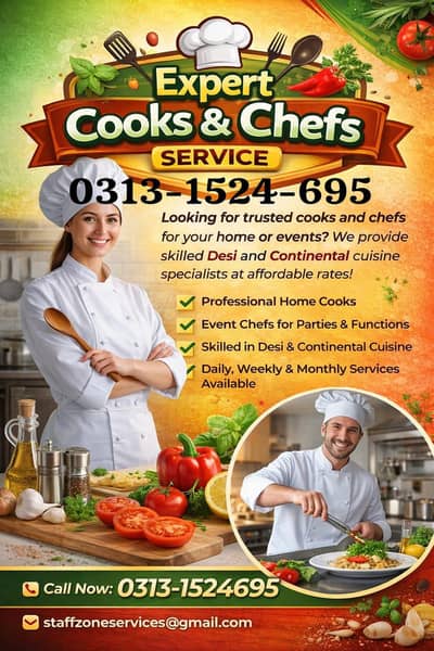 Home Cooks & Chefs Available | Desi & Continental