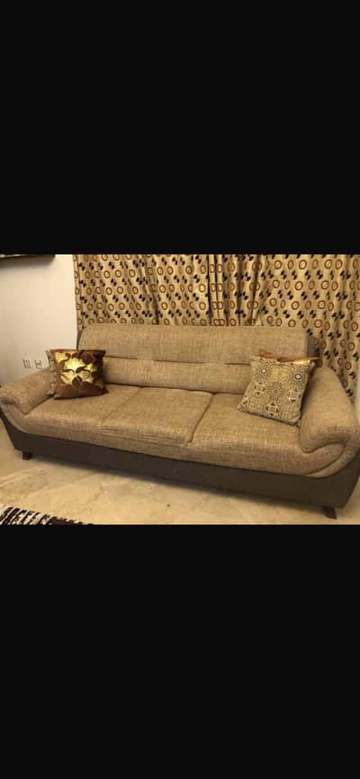 EXCELLENT CONDITION 7 SEATER SOFA SET WITH NEW CUSHIONS