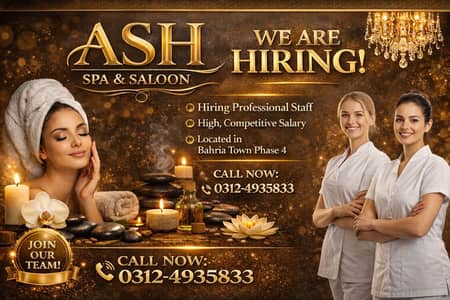 We need female professional staff for our spa and salon.