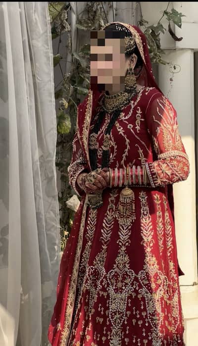 Luxury Maroon Bridal Lehenga – Heavy Hand Embroidery