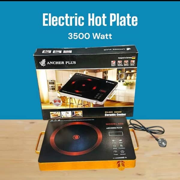 RAF Infrared Cooker black & Hot Plate & Electric Stove with Large Fire Power – 3500w