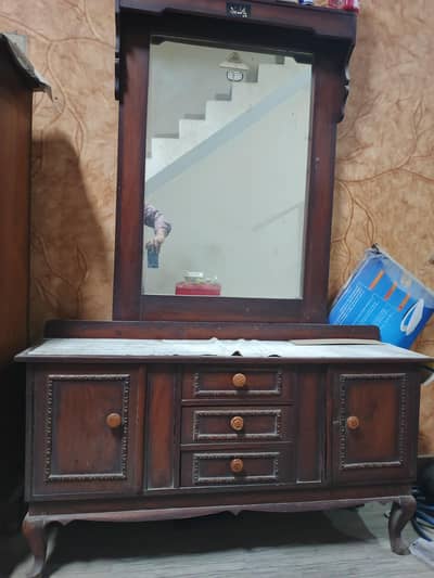 Solid wood crockery cabinert + Dressing Table for sale