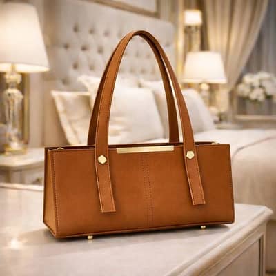 Women's Leather Plain Shoulder Bag