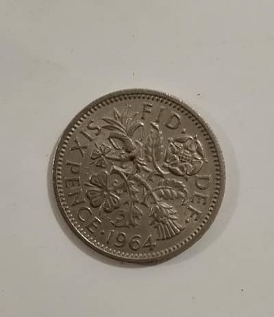 Great Britain - Sixpence Coin - Queen Elizabeth II, 1964