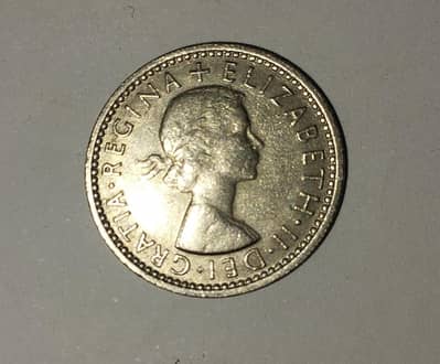 Queen Elizabeth II, UK - Sixpence Coin 1964