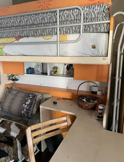 Kids Bunker Bed with Study Table