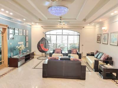 2 kanal luxurious semi furnished bungalow With 17 KV solar Available for Rent Near Y block commercial market in phase 3 DHA Lahore