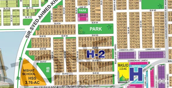 A beautiful 1 Kanal residential plot located in Sector H(Block H-4) of DHA Multan.