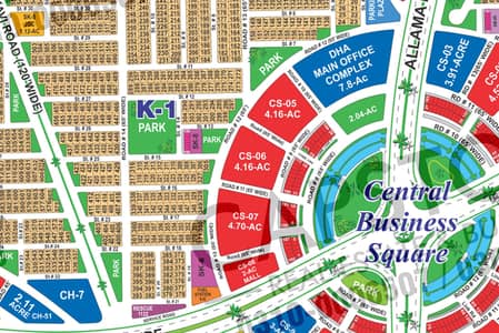 Prime 1 Kanal Plot PARK Facing 150 ft road in Sector K near , Masjid & Main Road DHA Multan PHASE 1.