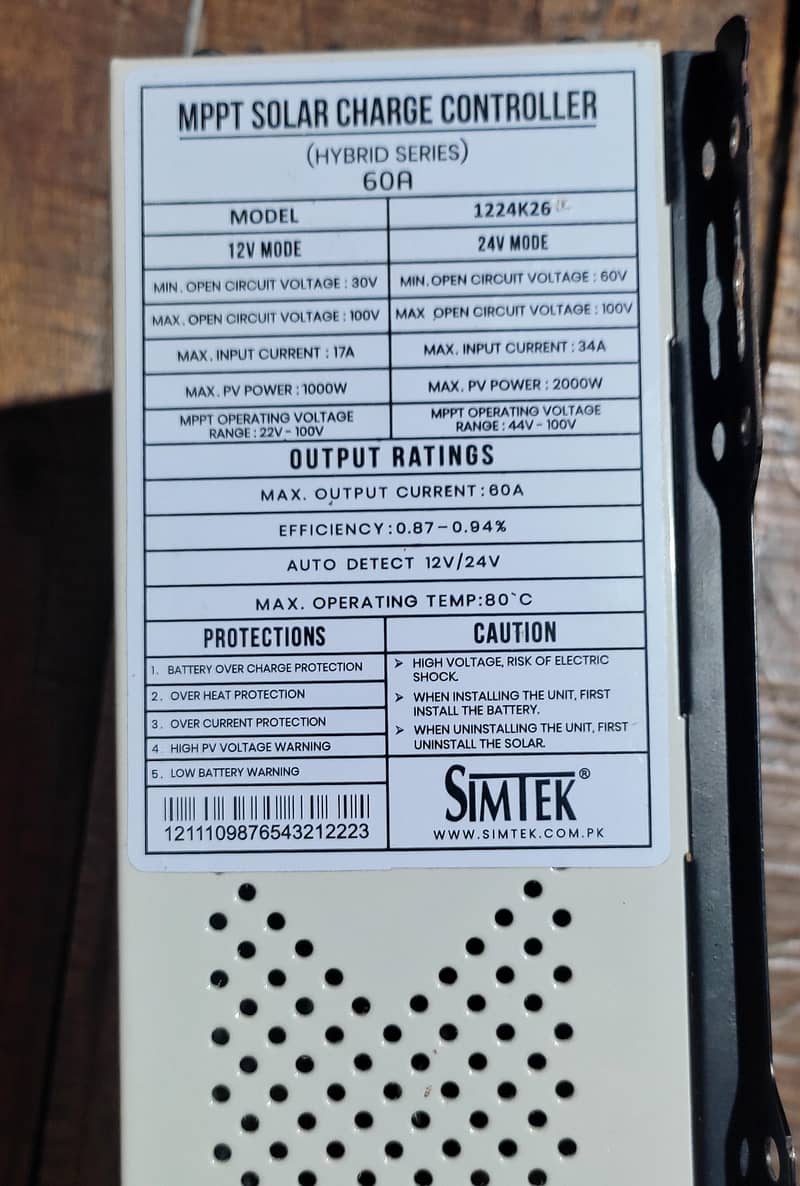 SIMTEK MPPT Controller (Charger) 1