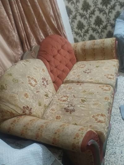 fabric jacquard sofa set 7 seater in good condition