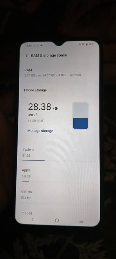 vivo y02t 4+4 ram 64 gb memory