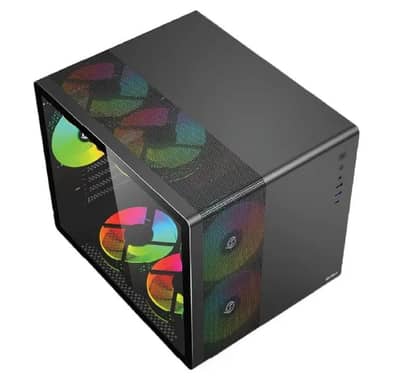 SAMA Neview SV01 Panoramic Dual Tempered Glass Gaming Case - Black