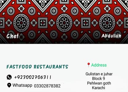 I'm fast food and pizza except